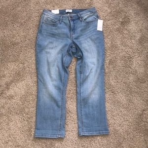 crown and ivy capri blue jeans